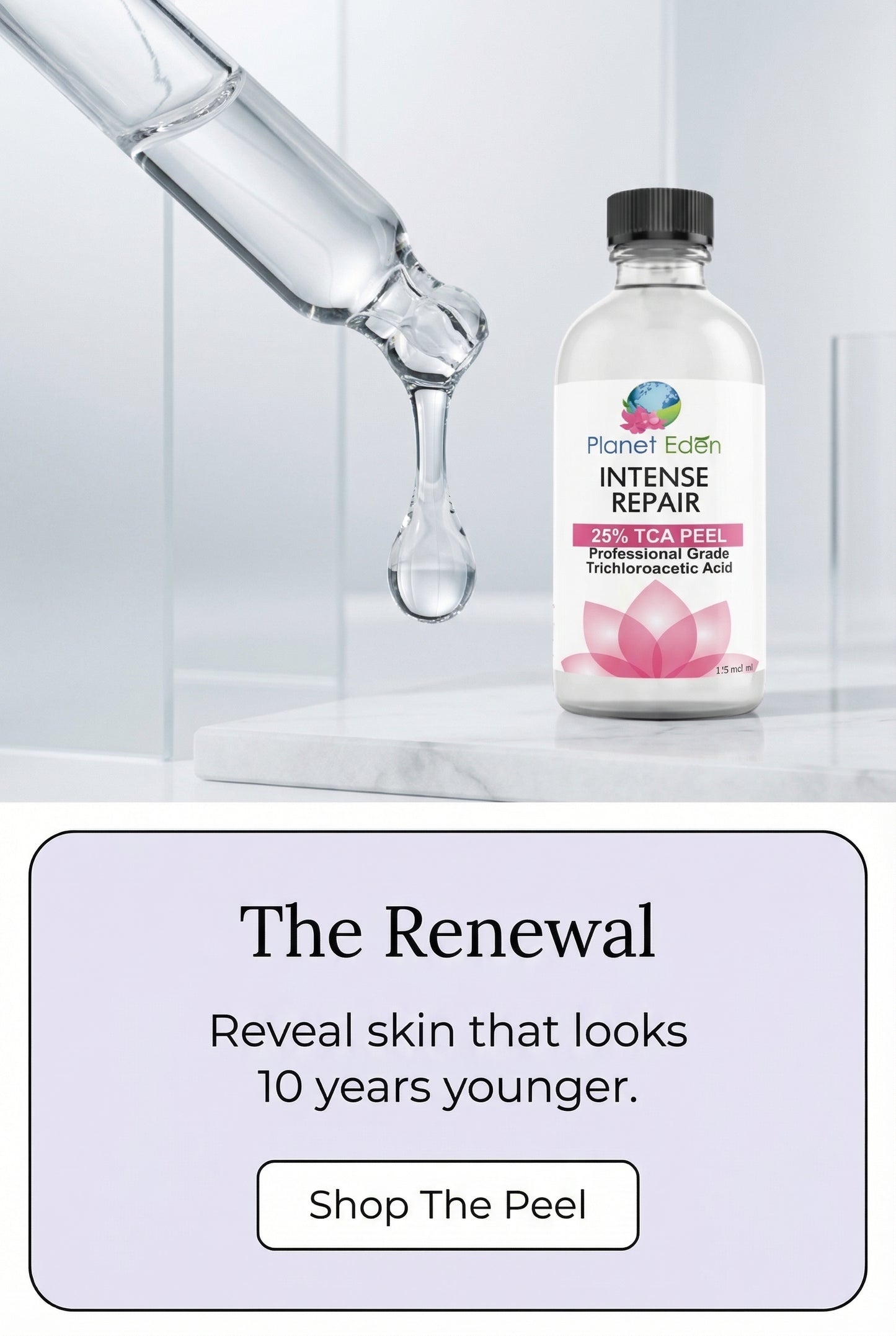 25% TCA Skin Chemical Face Facial Peel - Acne Scars, Sun Damage Hyperpigmentatio
