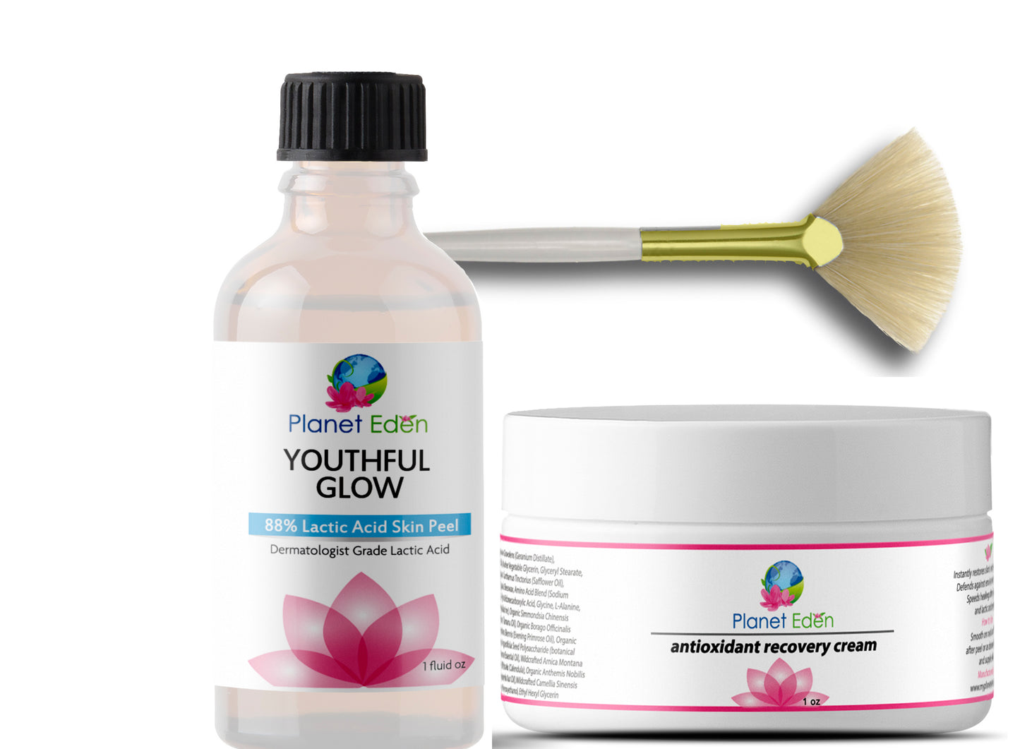 Planet Eden Lactic Acid Skin Peel with Antioxidant Recovery Cream image 1