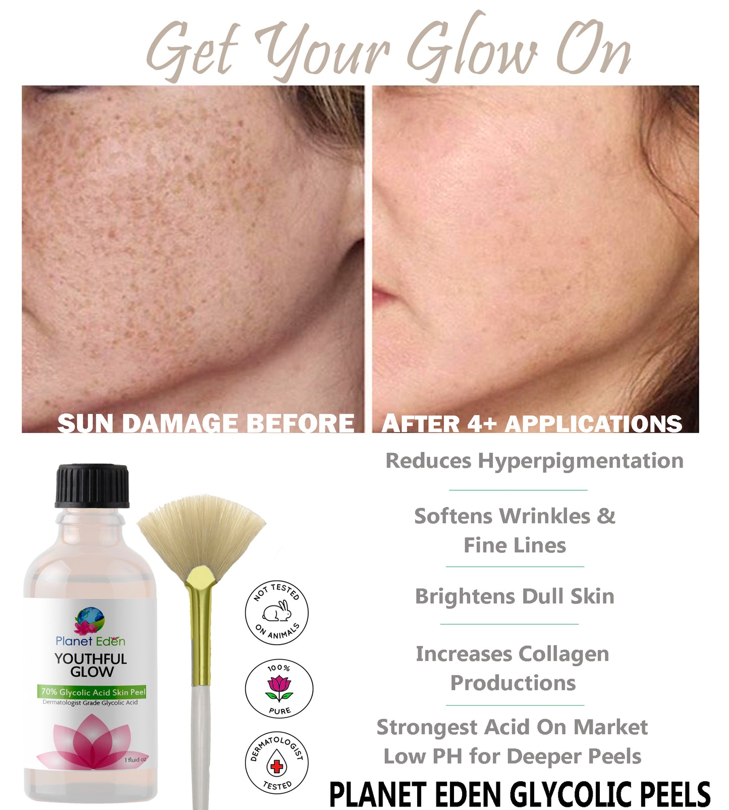 Glycolic Peel Kit with Neutralizer Peel and Antioxidant Recovery Cream image 6