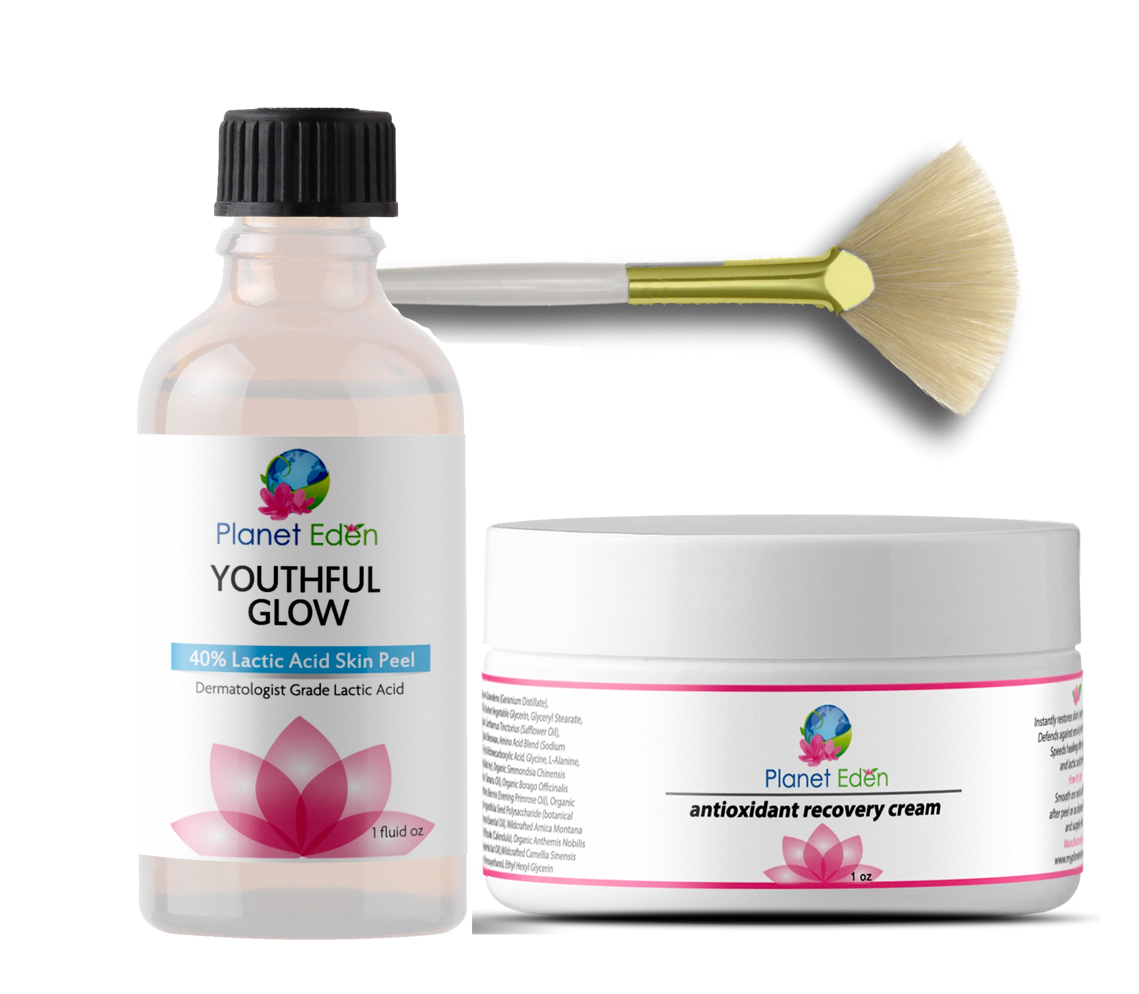 Planet Eden Lactic Acid Skin Peel with Antioxidant Recovery Cream image 0