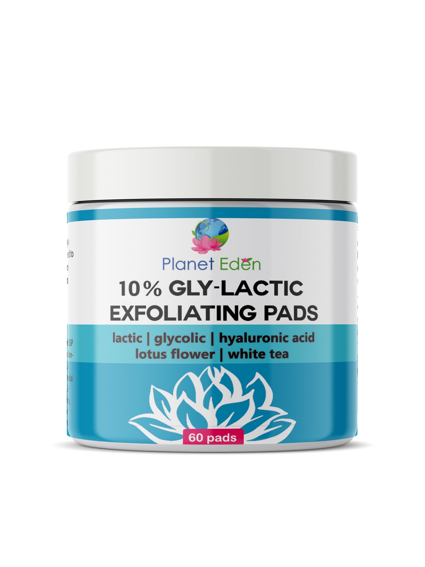 Planet Eden 10% or 20% Gly-Lactic Glycolic & Lactic Acid Skin Exfoliating Pads image 0
