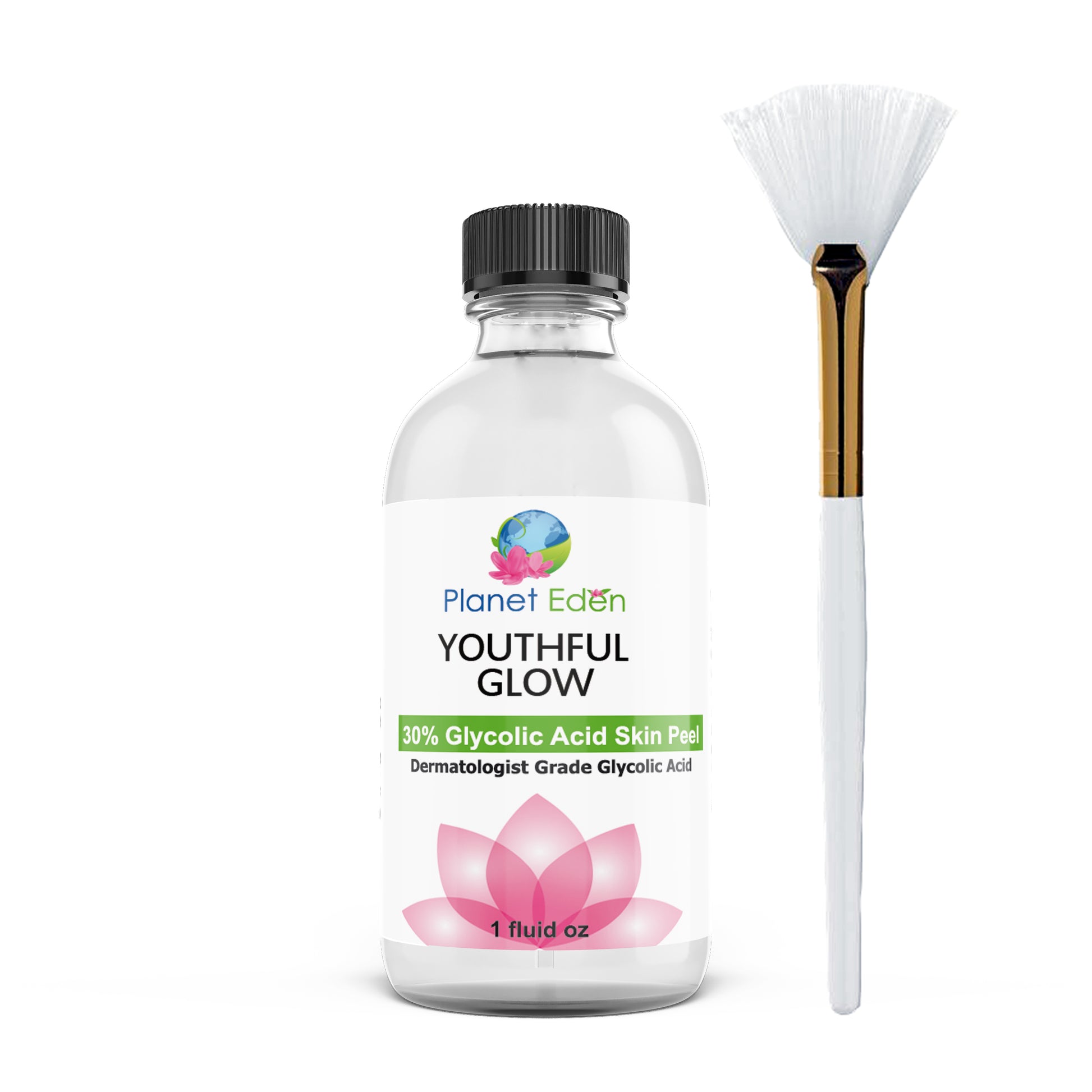 Planet Eden Glycolic Acid Skin Peel with Fan Brush - 30%-70% CLINICAL STRENGTH image 2