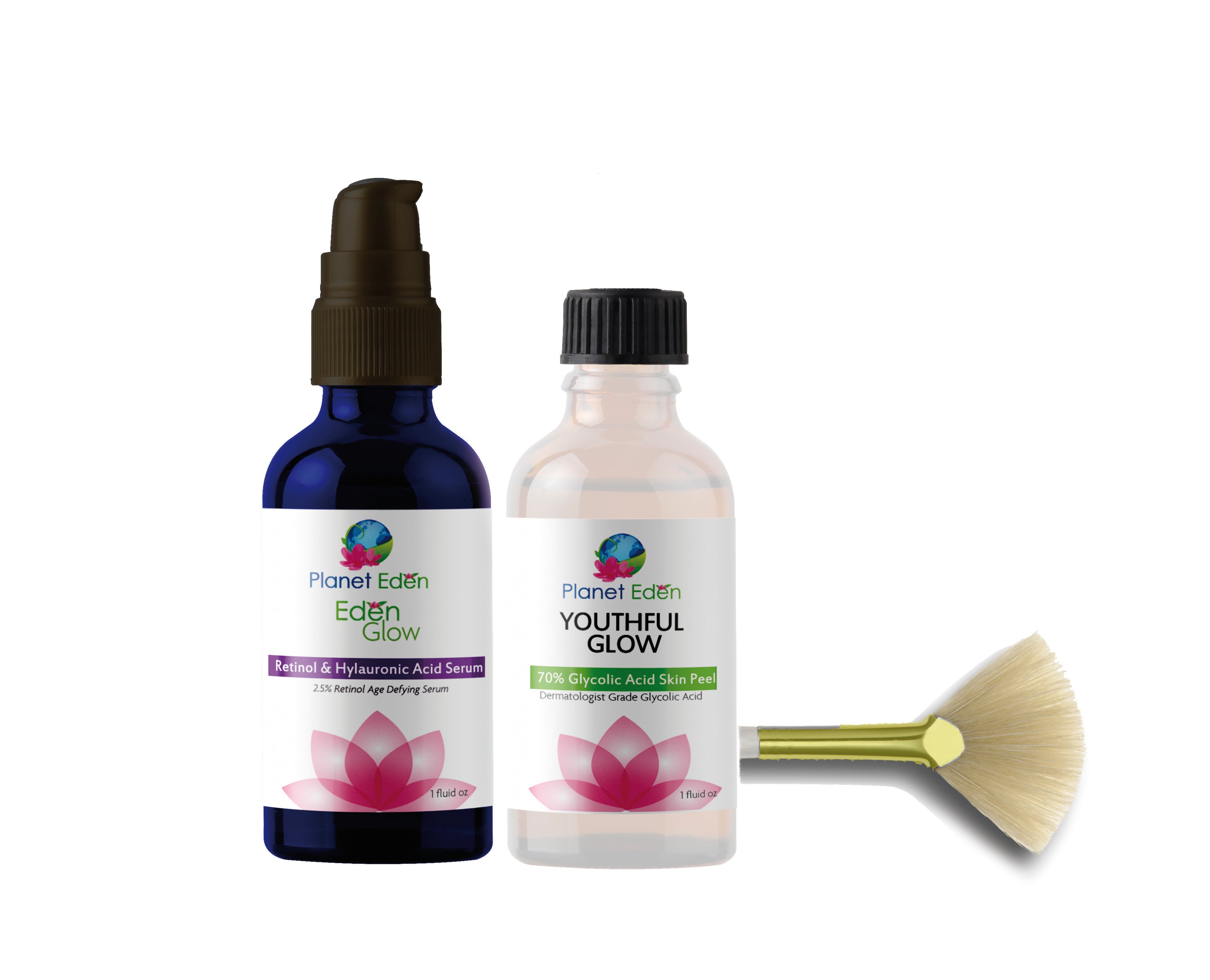 Planet Eden Glycolic Acid Skin Peel with Retinol Hyaluronic Acid Serum image 0