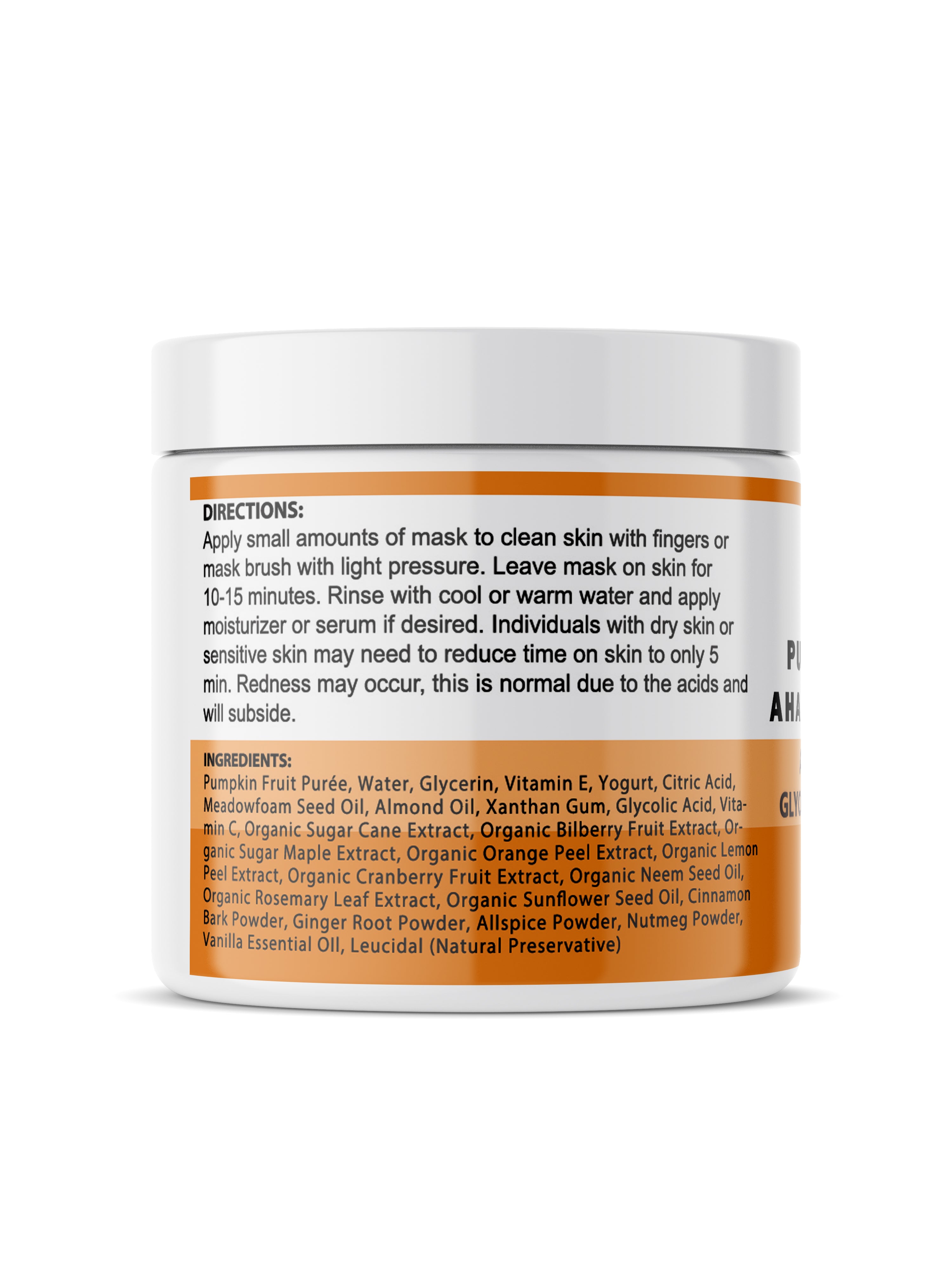 Planet Eden Pumpkin Cream Pie Alpha Hydroxy Mask with Glycolic & Lactic Acid image 1