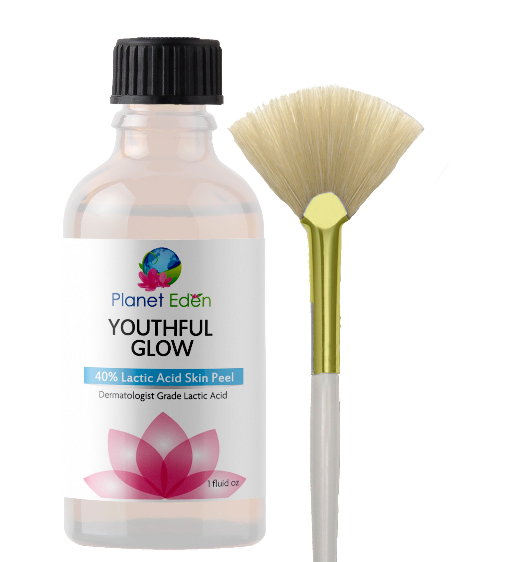 Planet Eden 40%-88% Lactic Acid Peel with Fan Brush - Clinical Strength image 1
