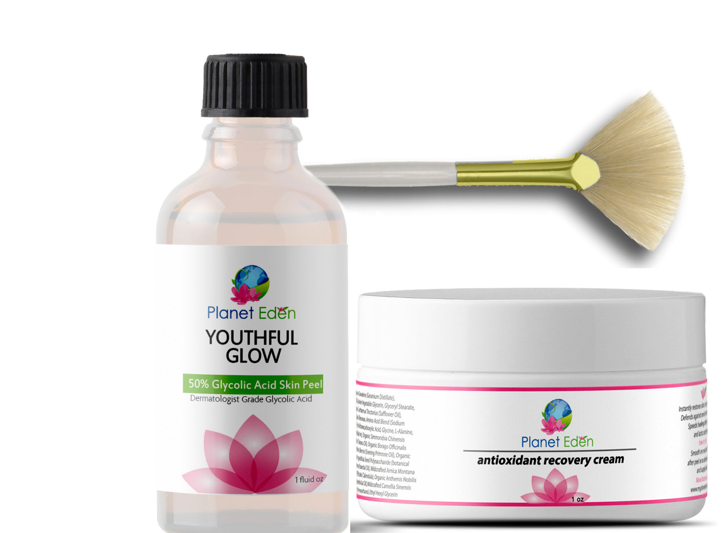 Planet Eden Glycolic Acid Skin Peel Kit with Antioxidant Recovery Cream image 3