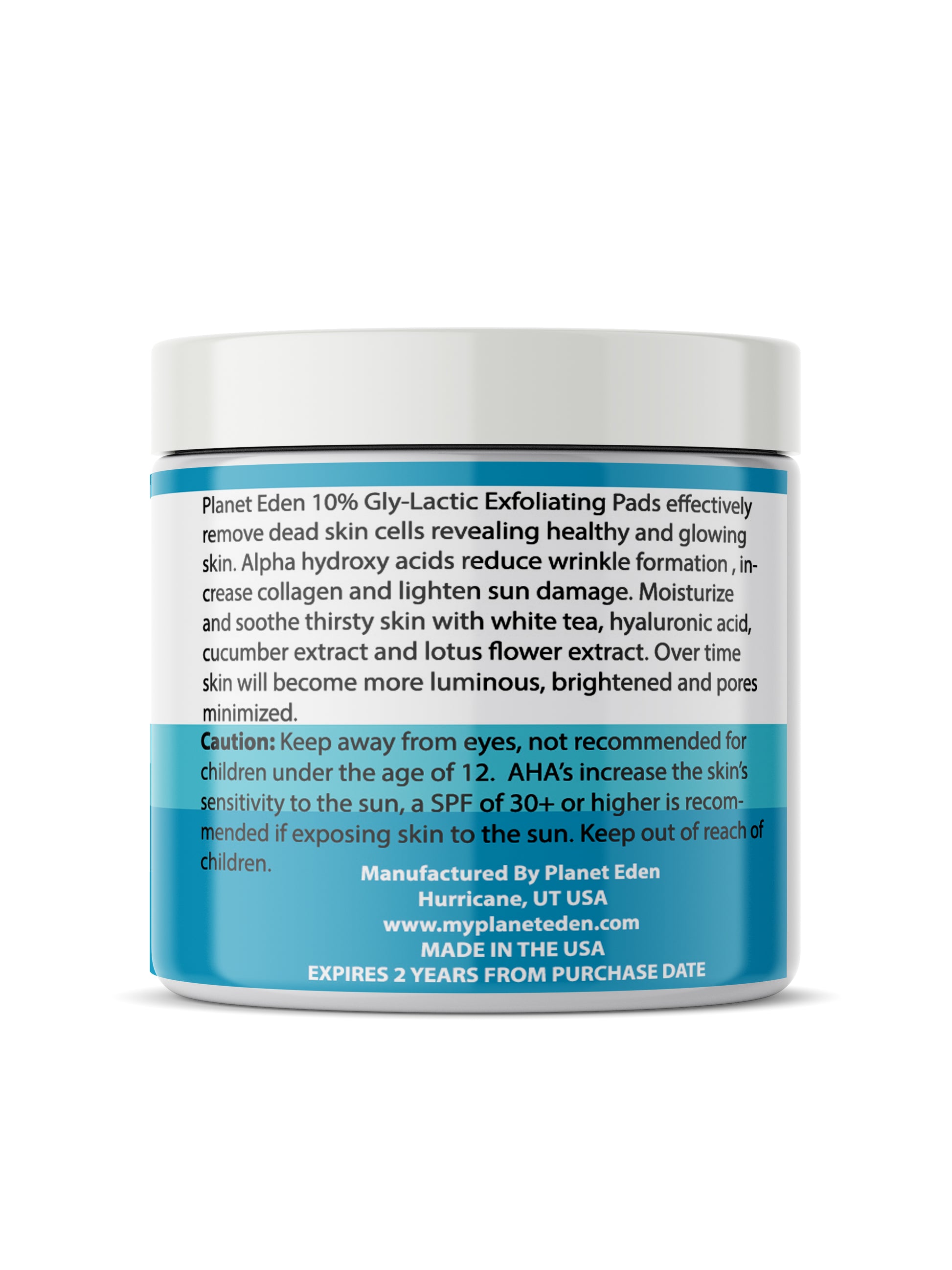 Planet Eden 10% or 20% Gly-Lactic Glycolic & Lactic Acid Skin Exfoliating Pads image 3