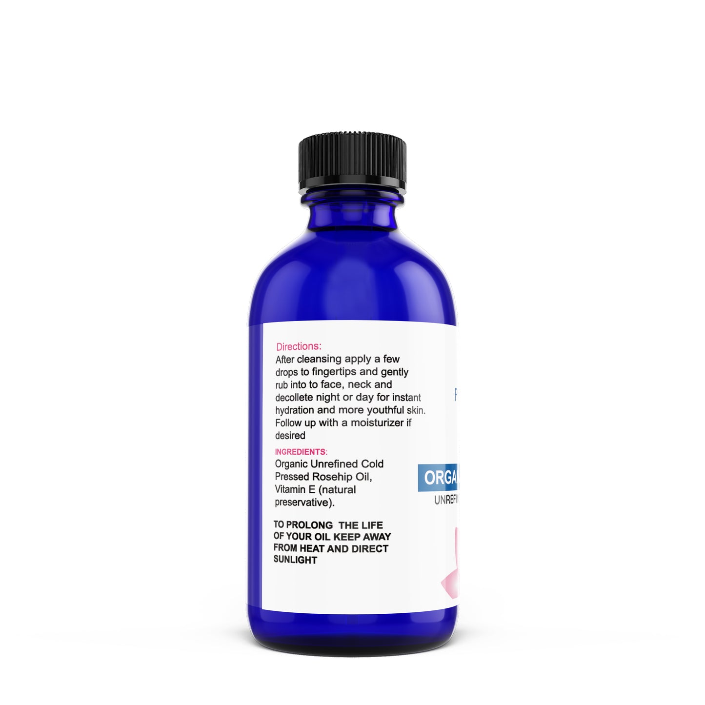 Organic Cold Pressed Rosehip Oil - 2 oz image 2