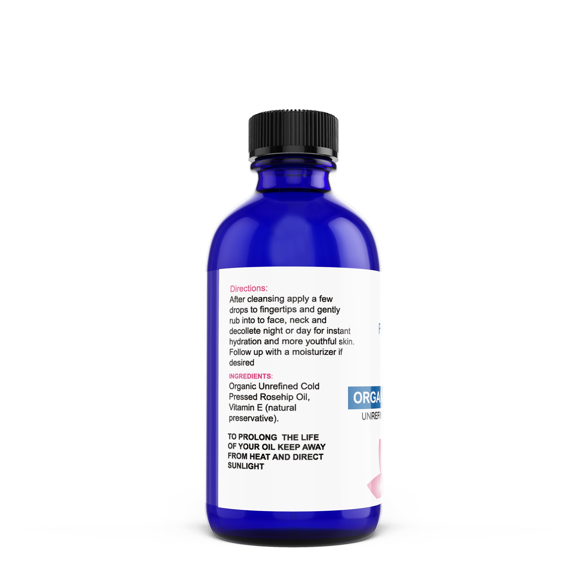 Organic Cold Pressed Rosehip Oil - 2 oz image 2