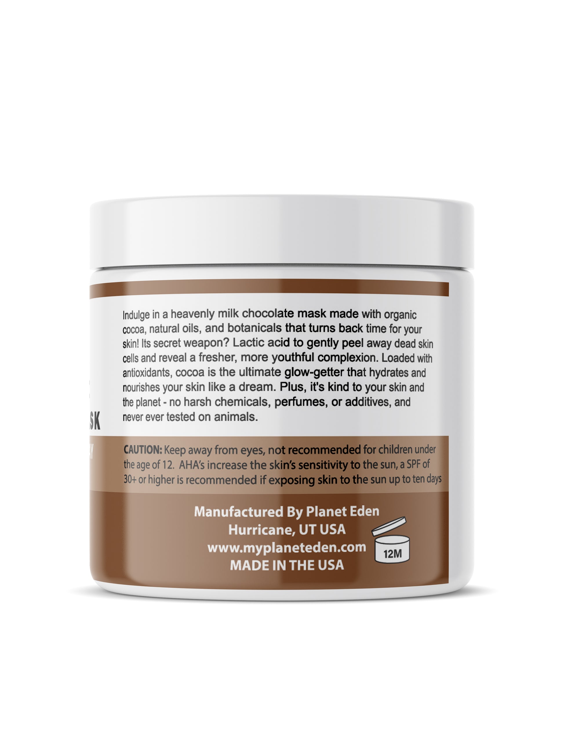 Planet Eden Organic Anti Aging Milk Chocolate Mask with 15% Lactic Acid image 2