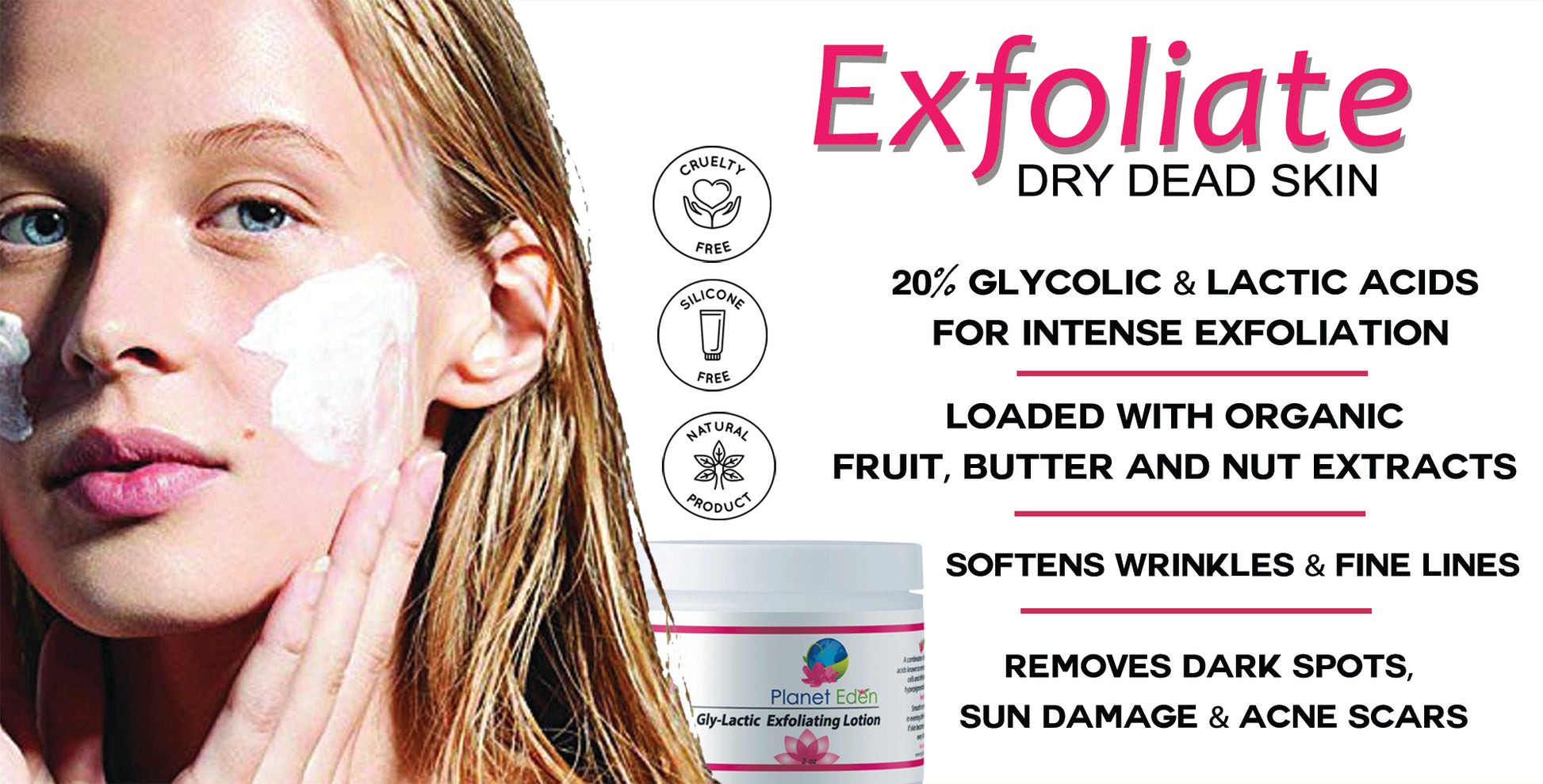 Planet Eden Gly-lactic Exfoliating Lotion 20% Glycolic and Lactic Acid image 3