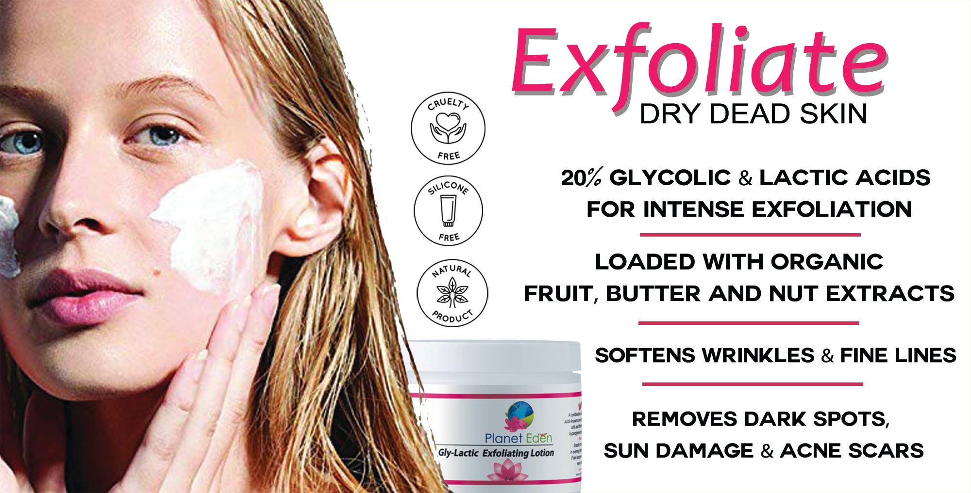 Planet Eden Gly-lactic Exfoliating Lotion 20% Glycolic and Lactic Acid image 3