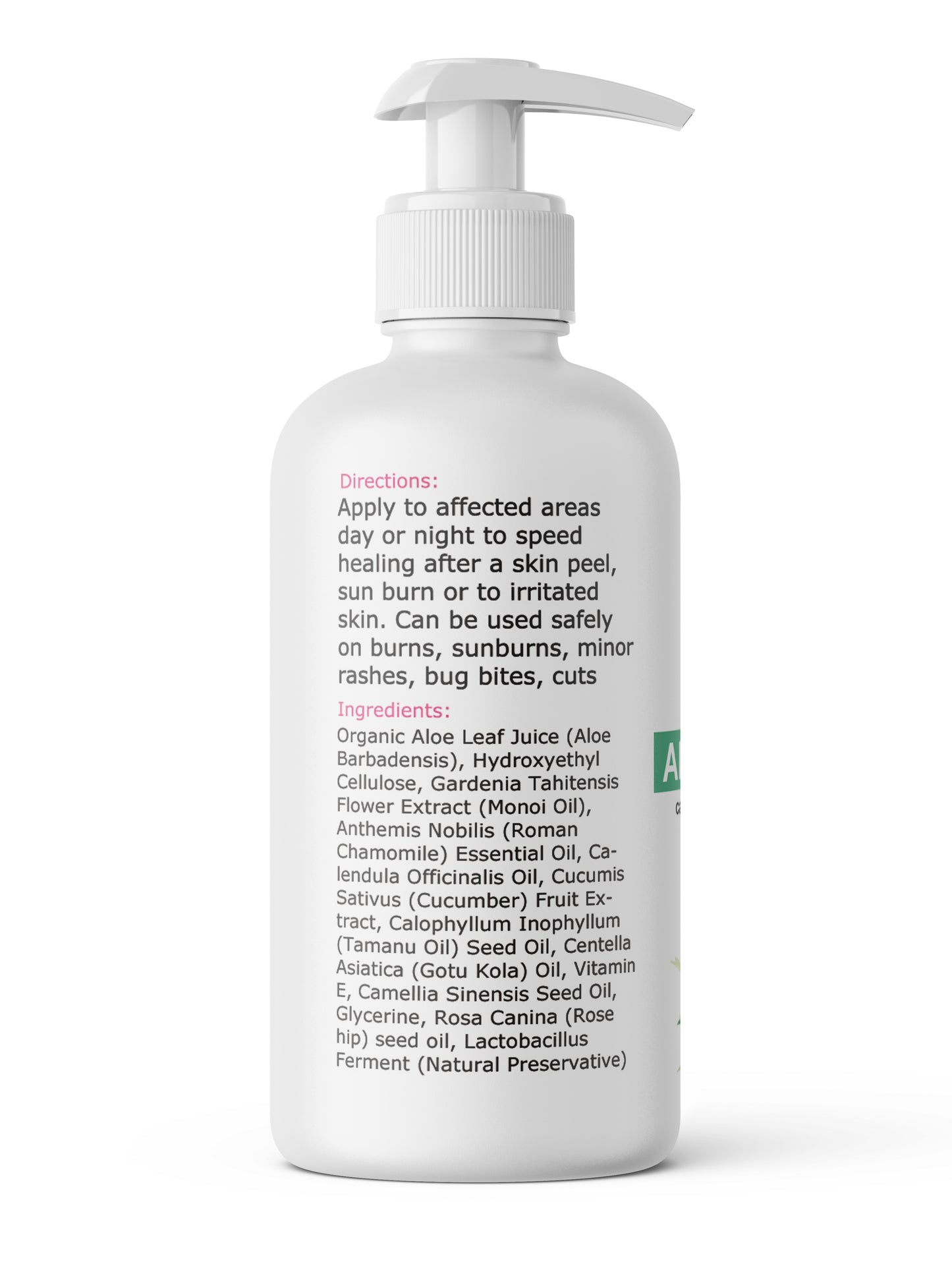 Rapid Recovery Aloe Vera Gel For After Skin Peel Healing image 1