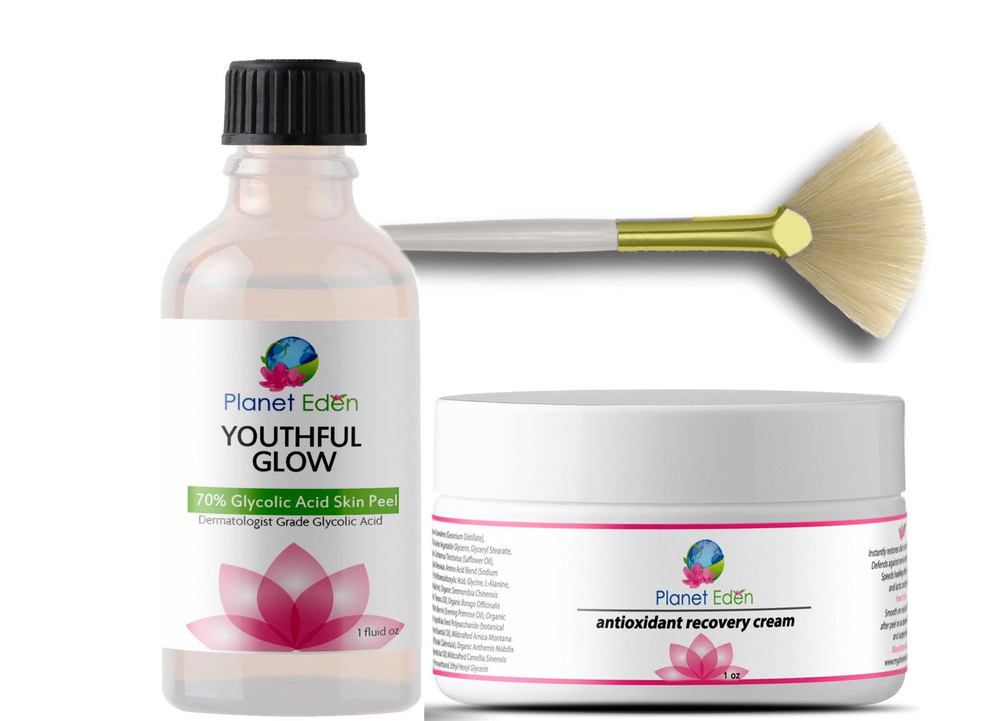 Planet Eden Glycolic Acid Skin Peel Kit with Antioxidant Recovery Cream image 6